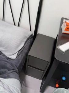 small bedside cabinet, light luxury home bedroom solid wood gap cabinet