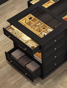 European-style Island Cabinet for Closets, Integrated Storage Chest, French High-end Jewelry Cabinet auto draft