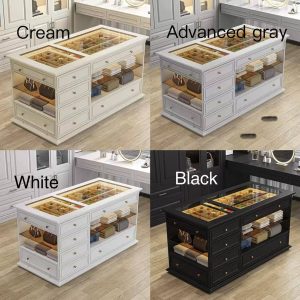 European-style Island Cabinet for Closets, Integrated Storage Chest, French High-end Jewelry Cabinet auto draft