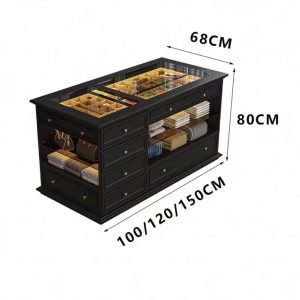European-style Island Cabinet for Closets, Integrated Storage Chest, French High-end Jewelry Cabinet auto draft