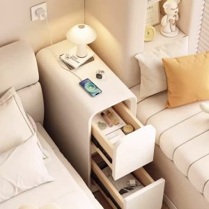 small bedside cabinet, light luxury home bedroom solid wood gap cabinet